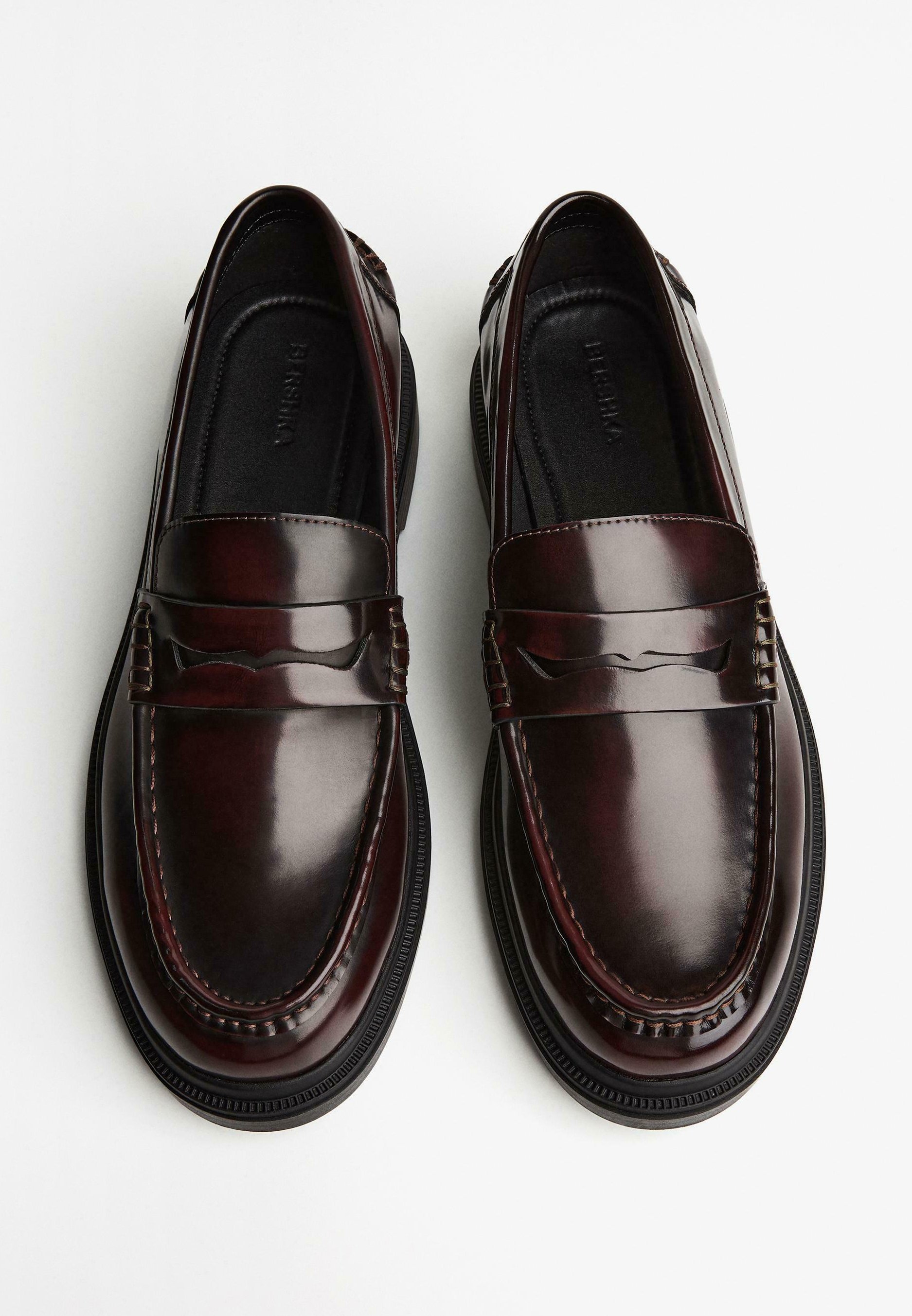 Mocassins Bershka Penny - À enfiler - rouge foncé