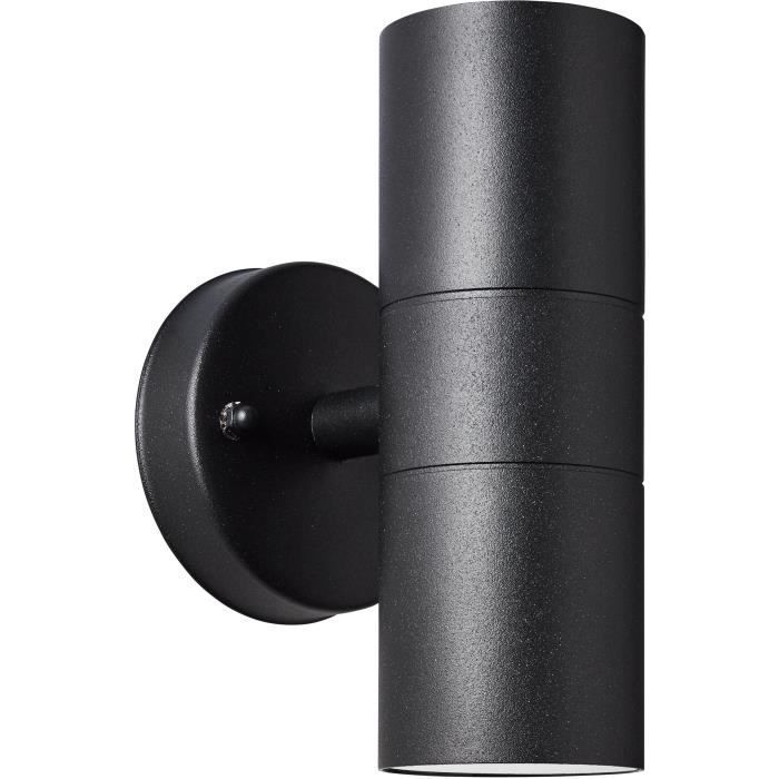 JANDY 2L zwarte metalen/glazen buitenwandlamp - BRILLIANT - GU10 max 18W IP44