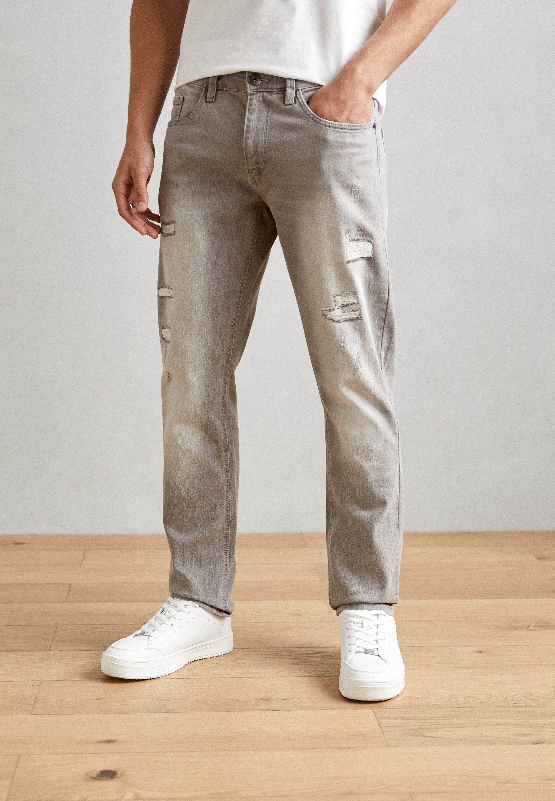 INDICODE JEANS Slim fit -farkut - vaaleanharmaa