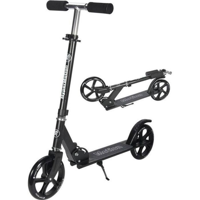 ROCKSTER HyperMotion Kids/Teens Scooter (Max Load 100 kg) Foldable | Foot Brake | 200 mm Wheels | ABEC-7 Anti-Slip | Black