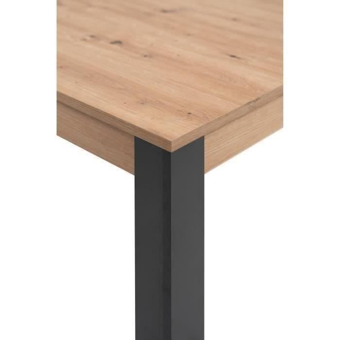 Table à manger extensible - 150-200 x 75 x 80 cm - chêne noir - TOLOSA
