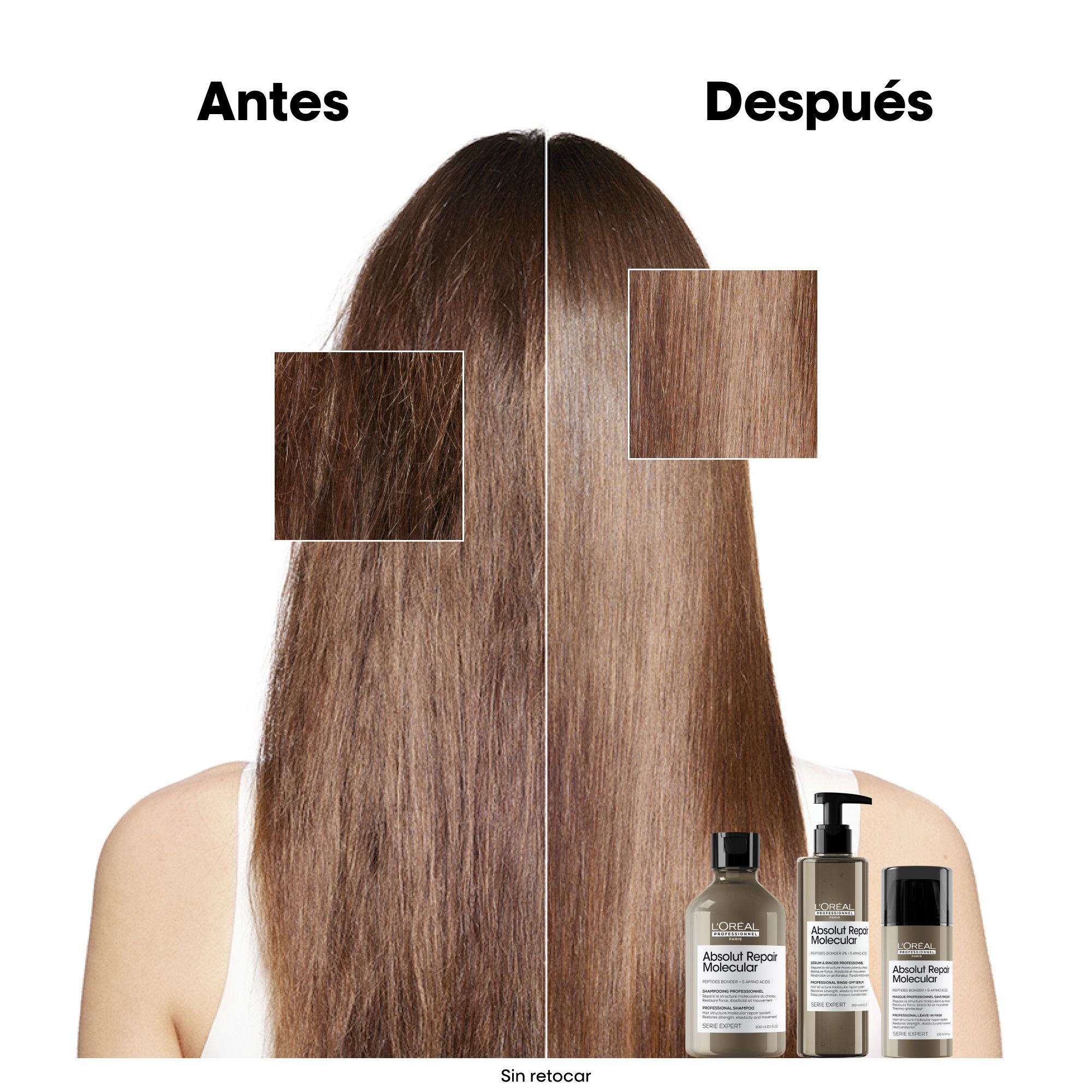 Absolut Repair Molecular sulfate-free šampūna Serie Expert uzpilde Salonu šampūni
