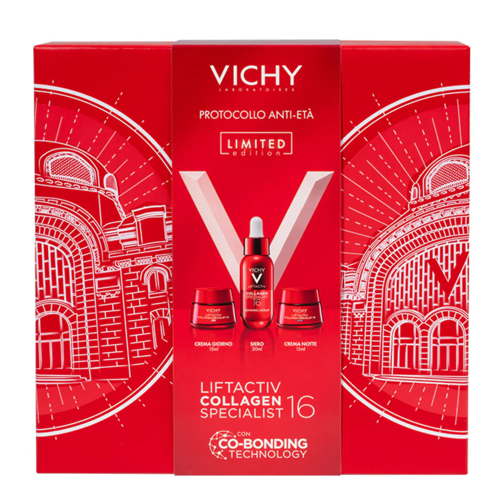 Liftactiv Cofanetto Protocollo Antietà Liftactiv Collagen Specialist 16 Siero + Crema Giorno + Crema Notte - Cofanetto Antirughe, Crema viso giorno antirughe