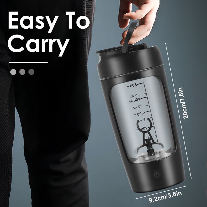 Shaker elettrico - TTLIFE - 500 ml - Ricaricabile - Tritan senza BPA - Miscelazione ad alta velocità