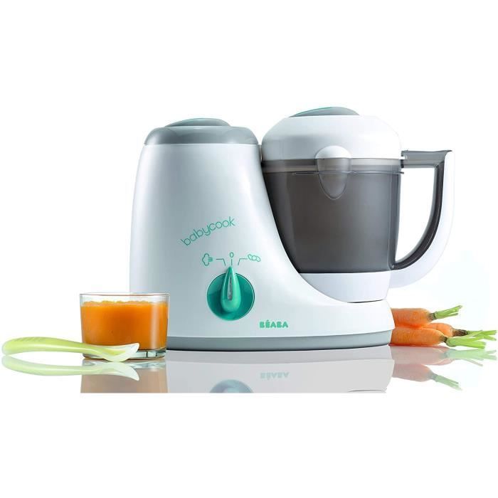 BEABA Babycook Original Robot da cucina 4 in 1 per alimenti per neonati: cottura a vapore, scongelamento e cestello di cottura.