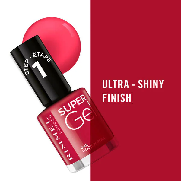 Lak na nechty Rimmel Super Gel Nail Polish 042 Rock N Roll