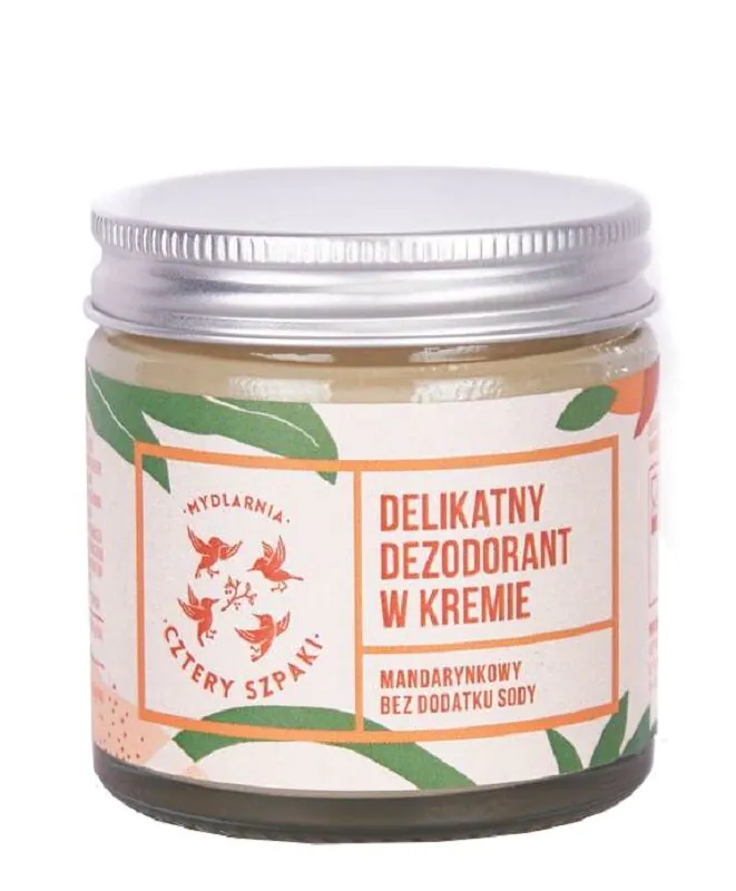 Mydlarnia Cztery Szpaki Delikatny dezodorant w kremie, Mandarynkowy
