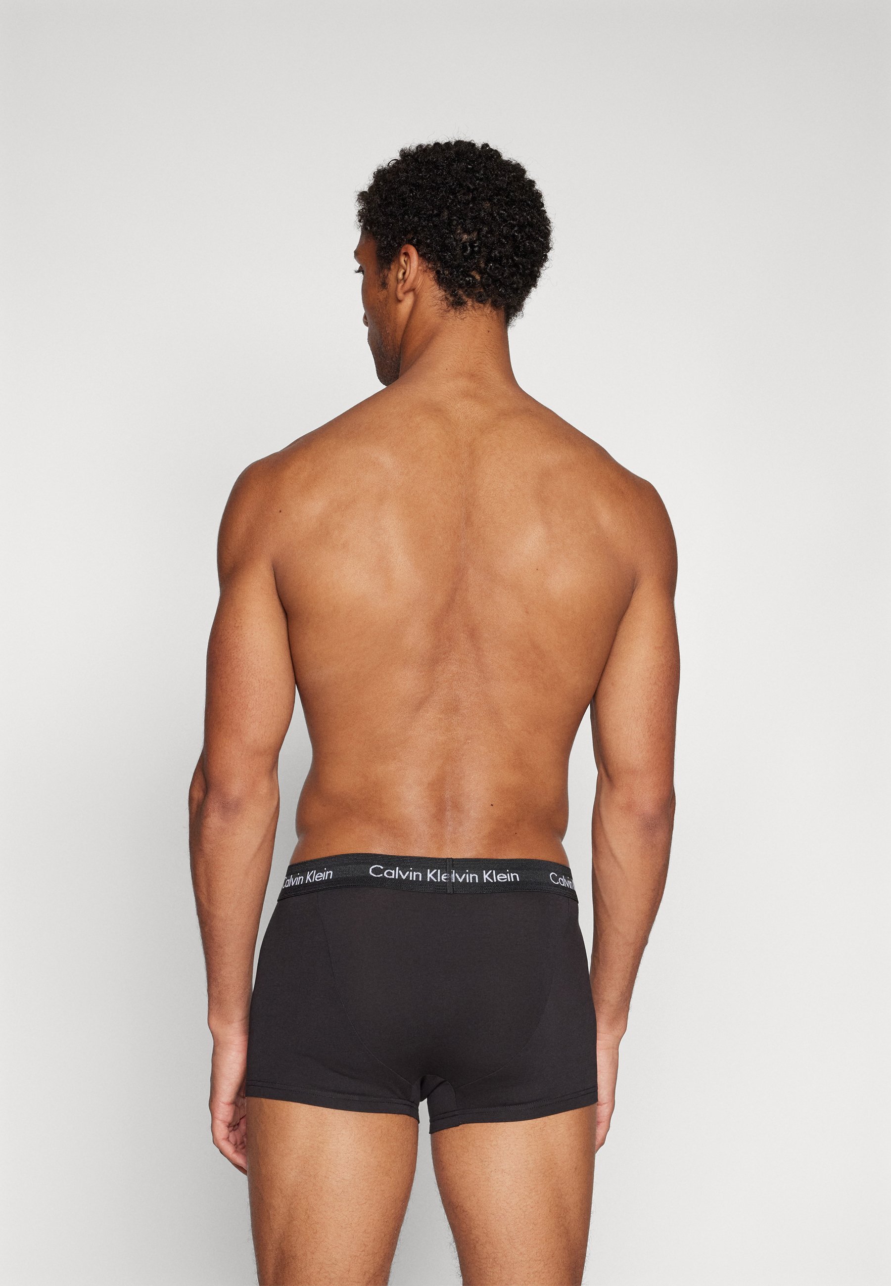 Calvin Klein Unterwäsche 3er-Pack Stretch-Trunks mit niedrigem Bund – Schwarz