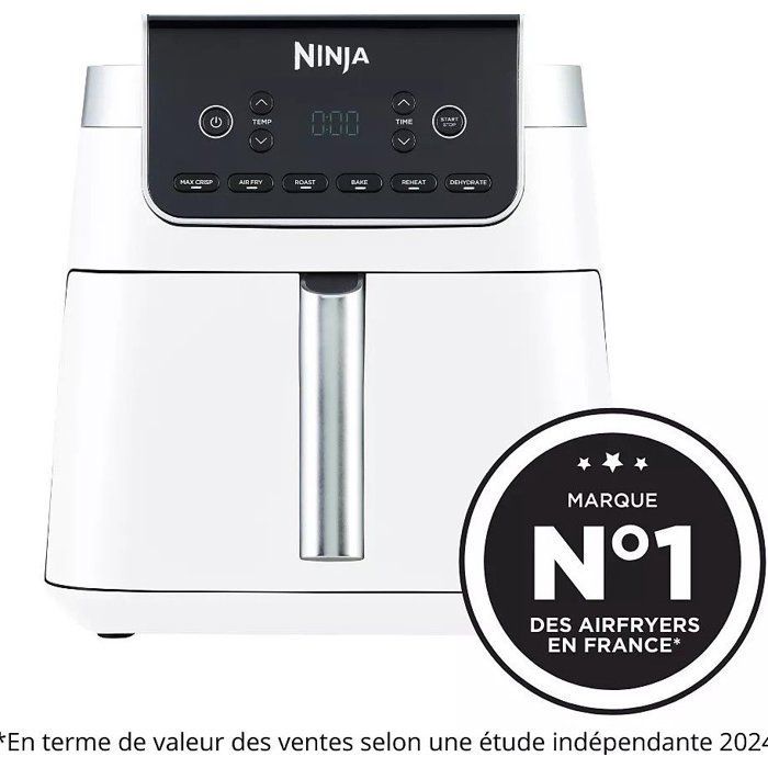 NINJA Heißluftfritteuse – Foodi Max AF180EU – 6,2 l Fassungsvermögen – 2000 W – Weiß
