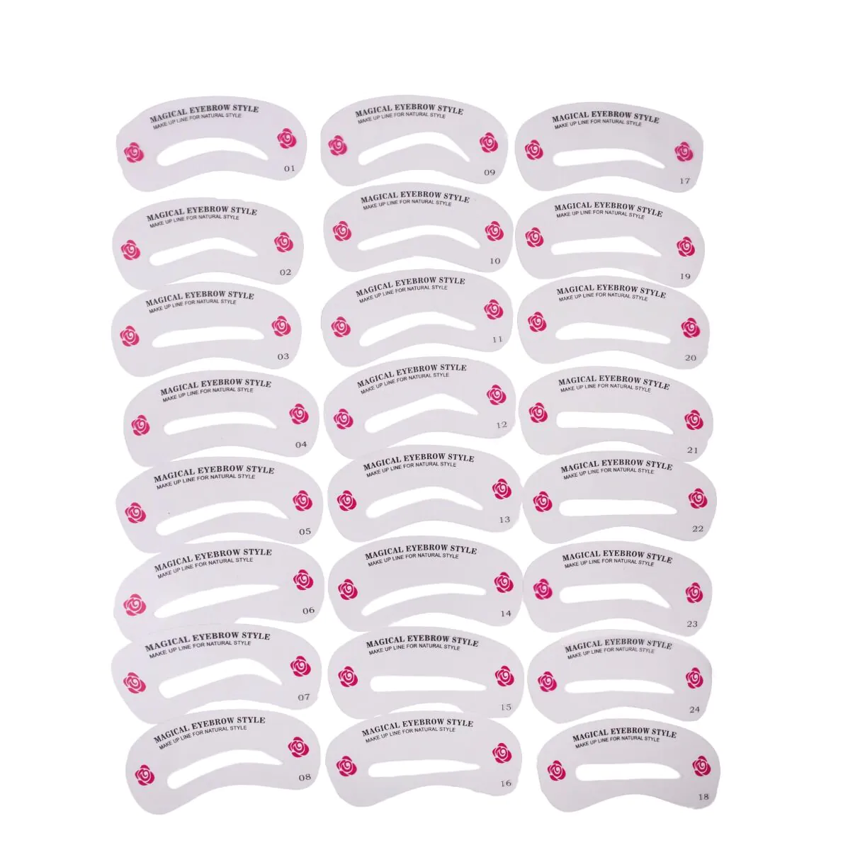 Lash Brow 24 - Szablon do brwi 24 kształty