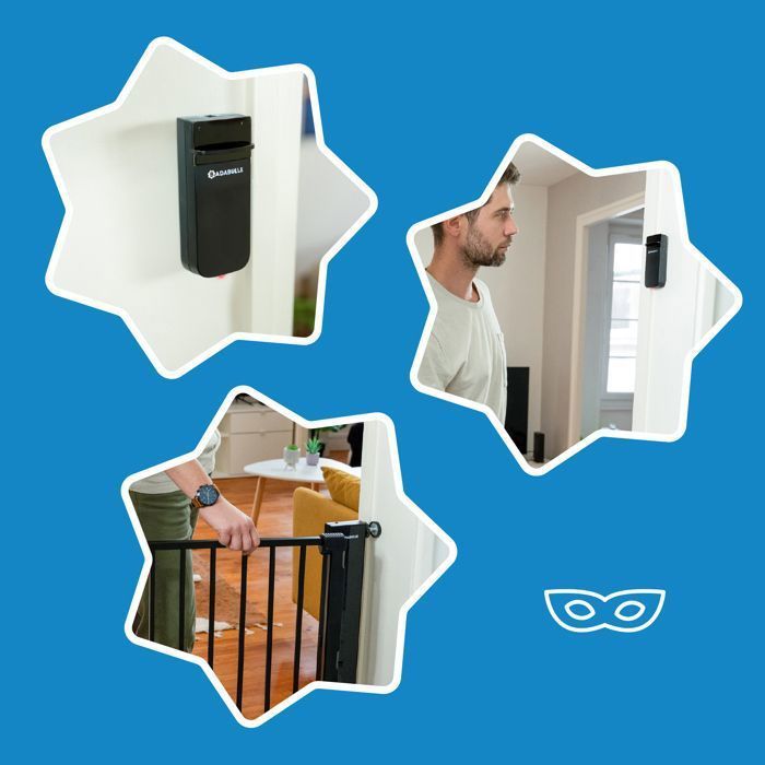 Badabulle Safe & Pass Cancello di sicurezza per bambini - Sensore di sblocco automatico - Babymoov