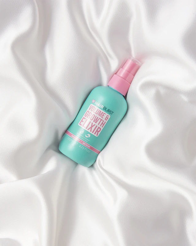 Hairburst Elixir Volume & Growth é um spray volumizador para o crescimento e fortalecimento dos folículos capilares.