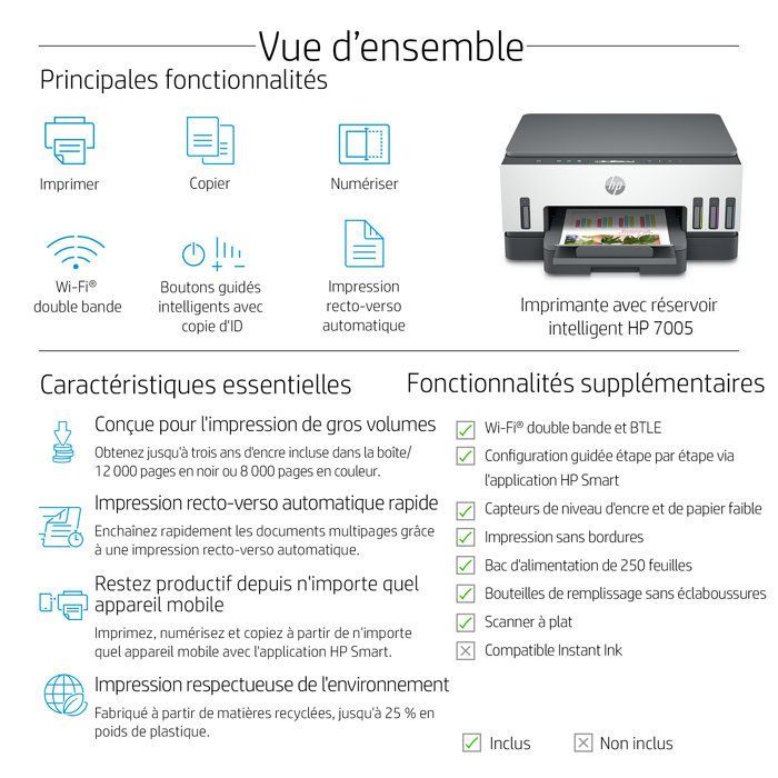 HP Smart Tank 7005 All-in-One-Farbdrucker mit Tintentank