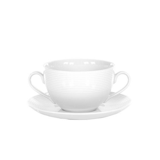 Bulionówka 350 ml ze spodkiem Yvette Biała Linea E755