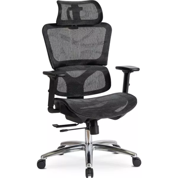Fotel Gamingowy Obrotowy Krzesło Biuro Ergonomiczny Regulowany Czarny ROYAL