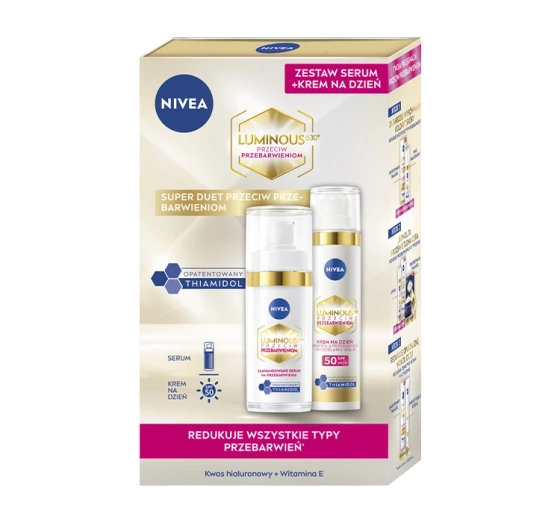NIVEA Cellular Luminous630 2 Pack zestaw krem na dzień SPF50 40 ml   serum na przebarwienia 30 ml