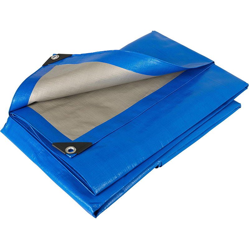 Arbeitsplane 7x10 m, 180 g, blau/silber