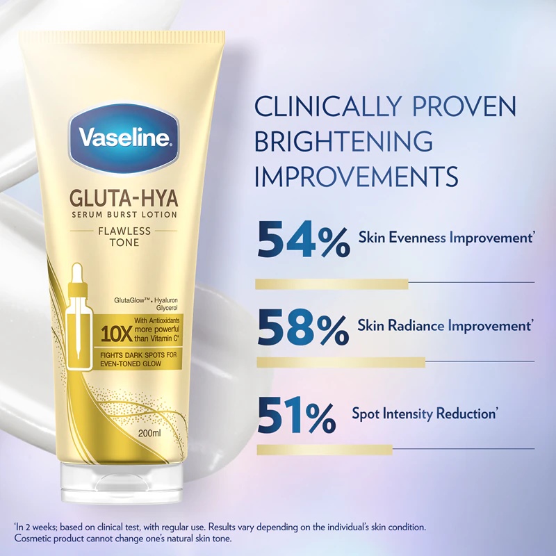 Vazelīna Gluta-Hya nevainojams tonusa ķermeņa serums