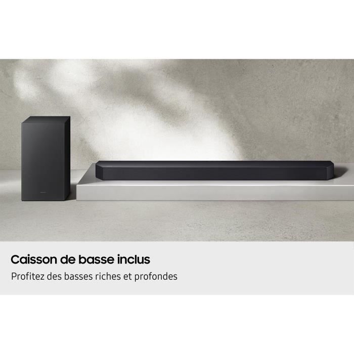 SAMSUNG HW-Q610GF/ZG - Barra de sonido Samsung Serie Q 3.1.2 canales - Subwoofer inalámbrico - Dolby Atmos - Negro titanio