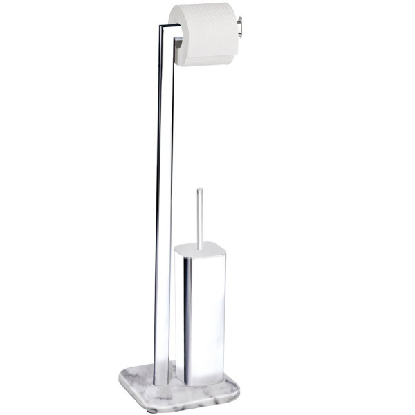 Stojak na papier toaletowy i szczotkę do WC, ONYX- 2w1,WENKO