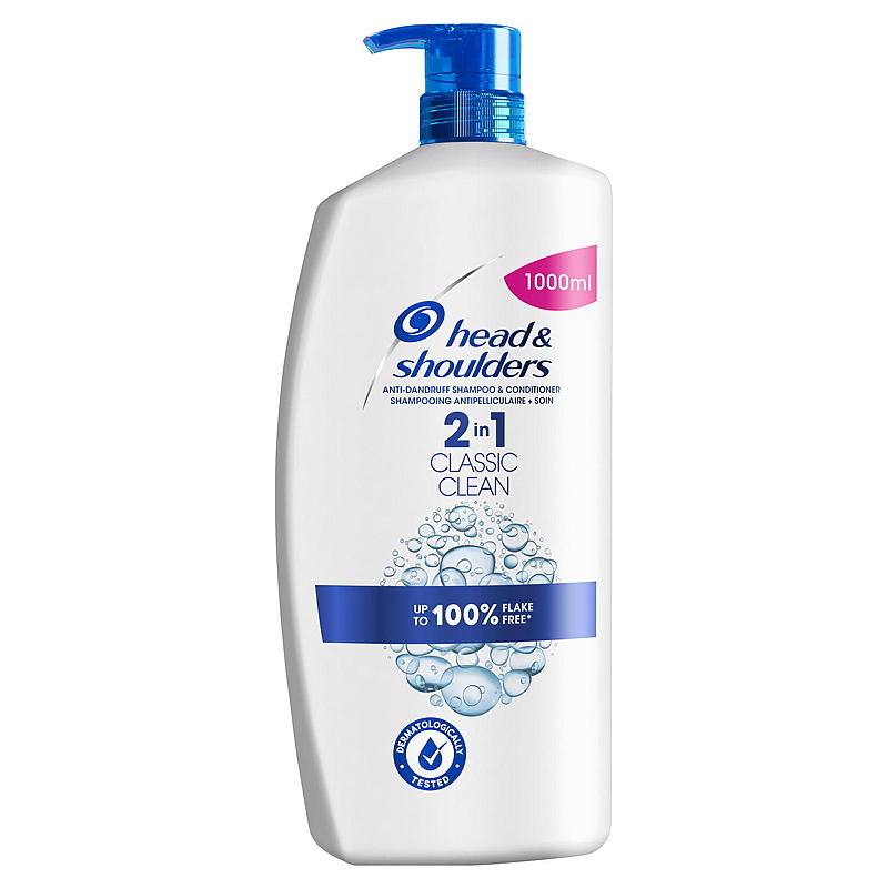 H&S H&S Shampoo 2 i 1 med pumpe Classic Clean 1 l