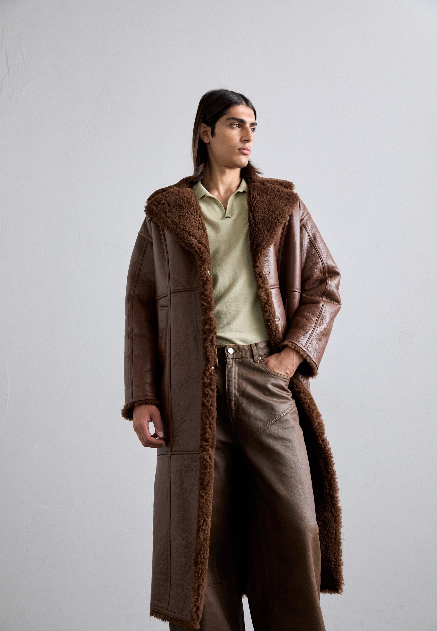 Cappotto unisex Won Hundred NUUK in montone - Cappotto classico - marrone scuro