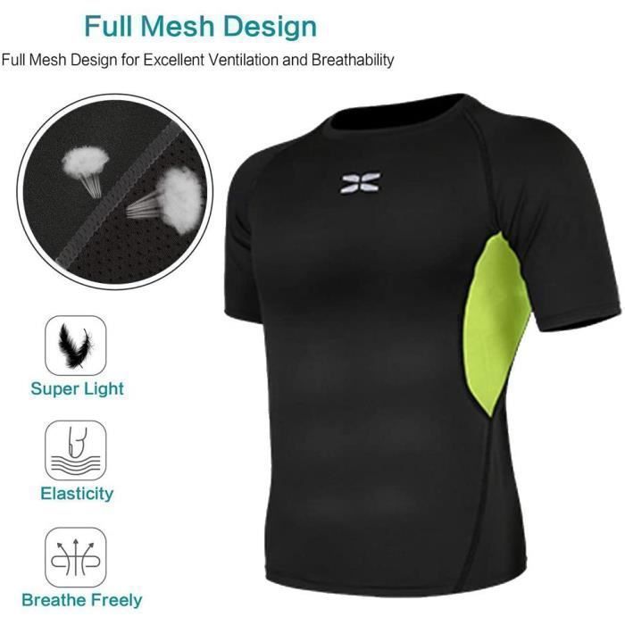 Conjunto esportivo masculino de 5 peças verde, tecido macio, secagem rápida, respirável, ideal para corrida e treino.