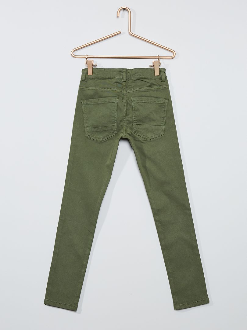 Skinny broek met vijf zakken - Groen