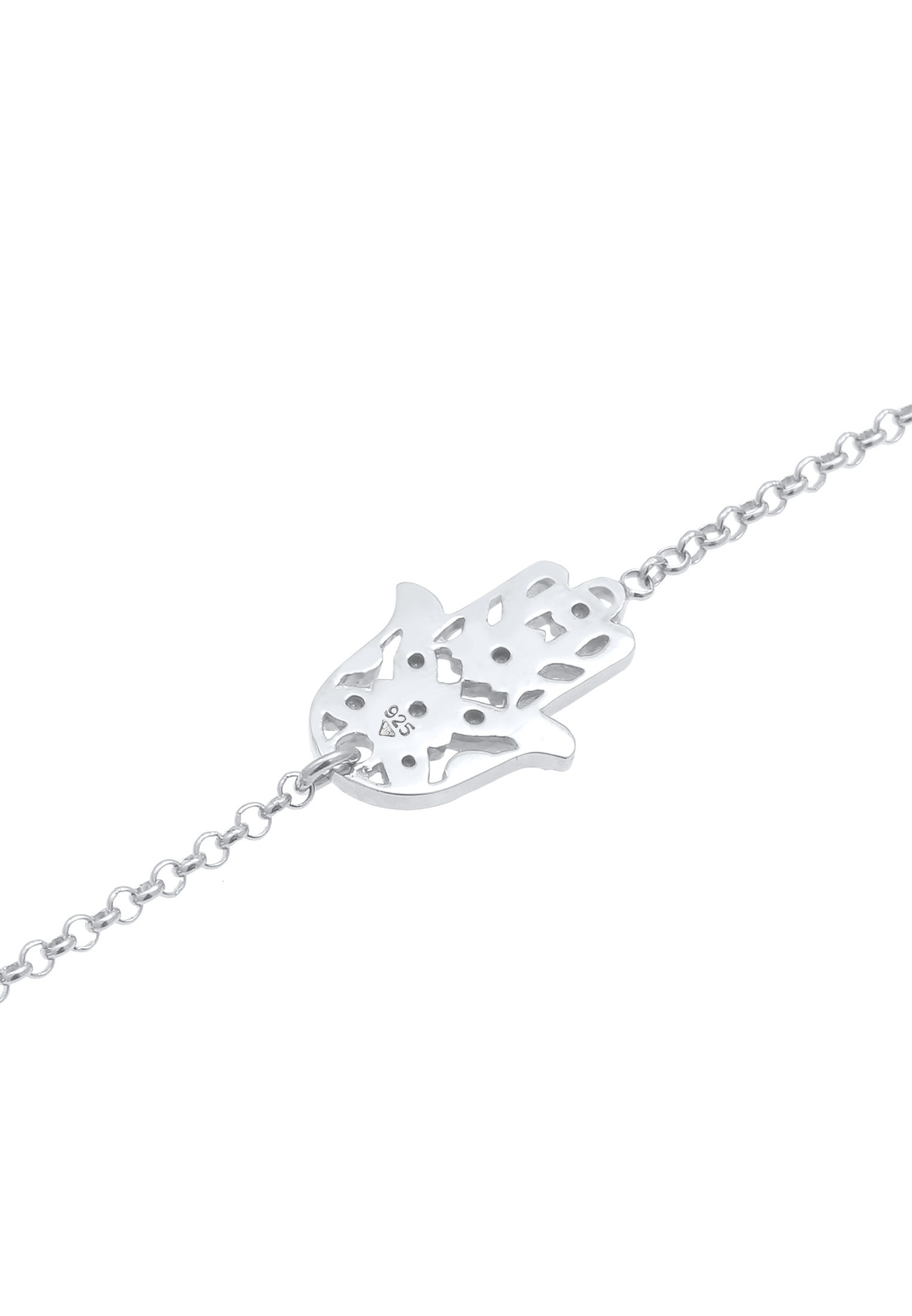 Elli Femmes Hamsa main Fatima Spiritual avec cristaux en argent sterling 925