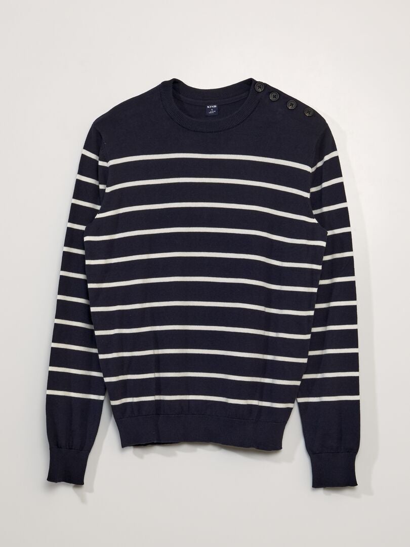 Suéter de malha estilo marinheiro - AZUL