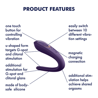 Satisfyer Double Classic Partner Vibrator pariskunnille 1 kpl