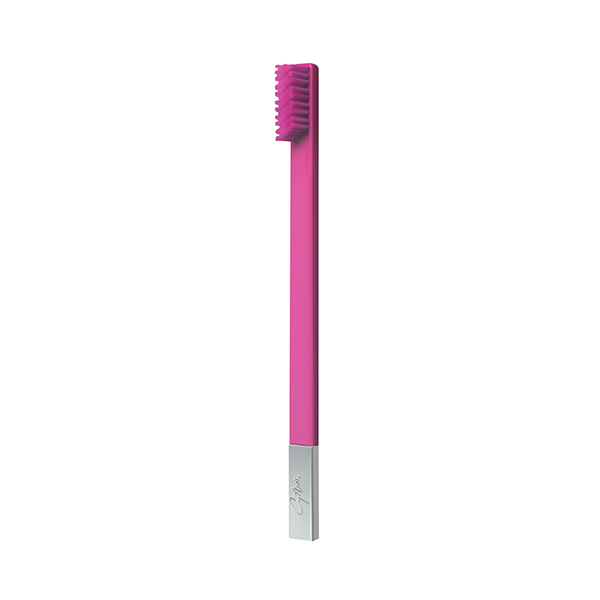 Cepillo de dientes suave APRIORI rosa chicle plateado