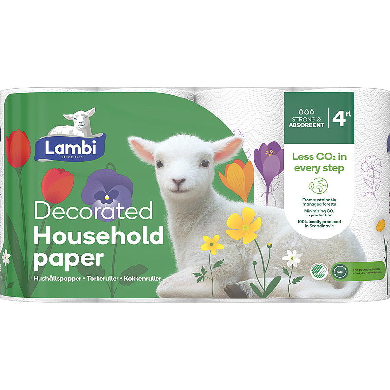 Lambi-kuivausrummun rulla Lambi 4-pakkaus koristeita