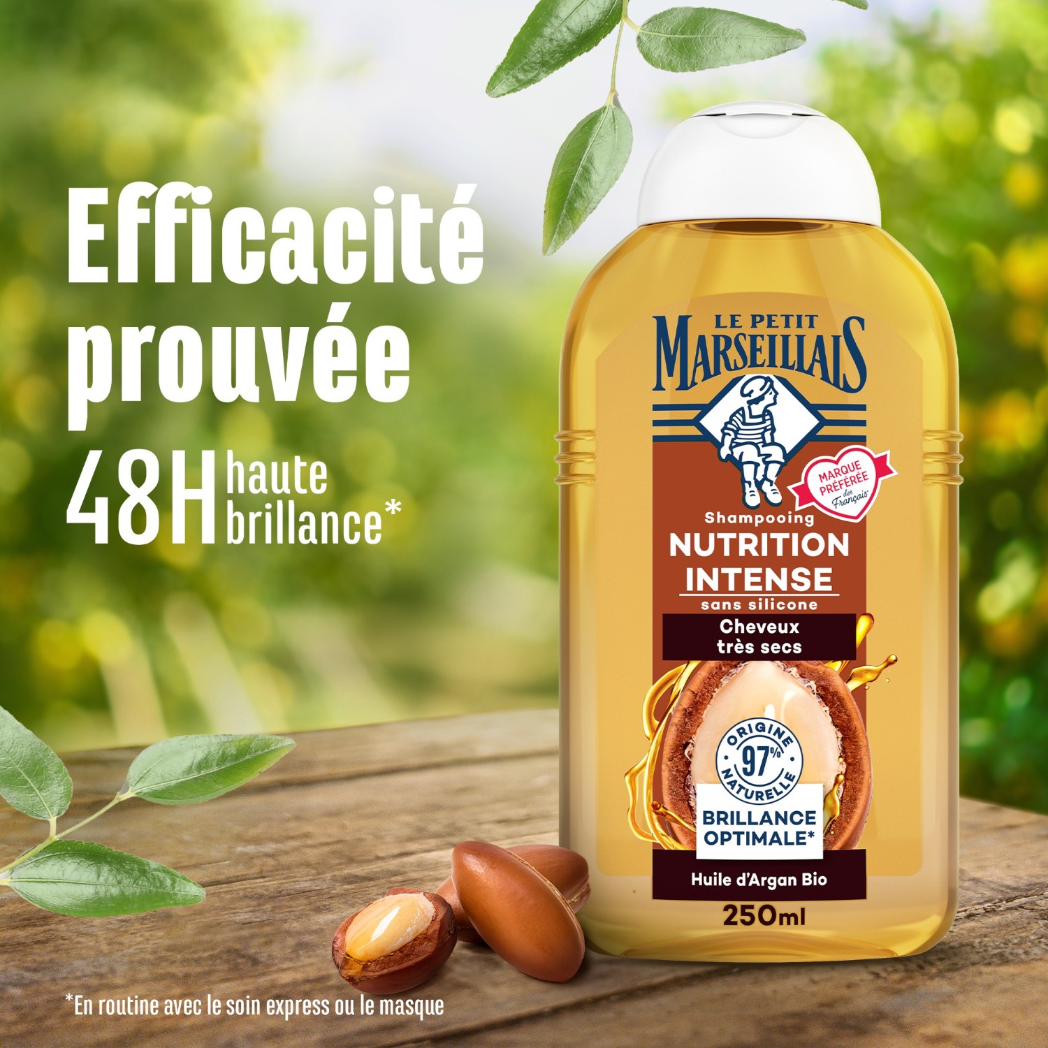 Le Petit Marseillais Shampooing Infusion Nutrition Calendulaet Argan Bio - Le flacon de