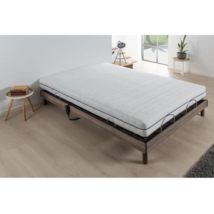 Colchón y base ajustables eléctricos DEKO DREAM Comfort Dreamzone - 140x200 cm - Colchón de muelles ensacados