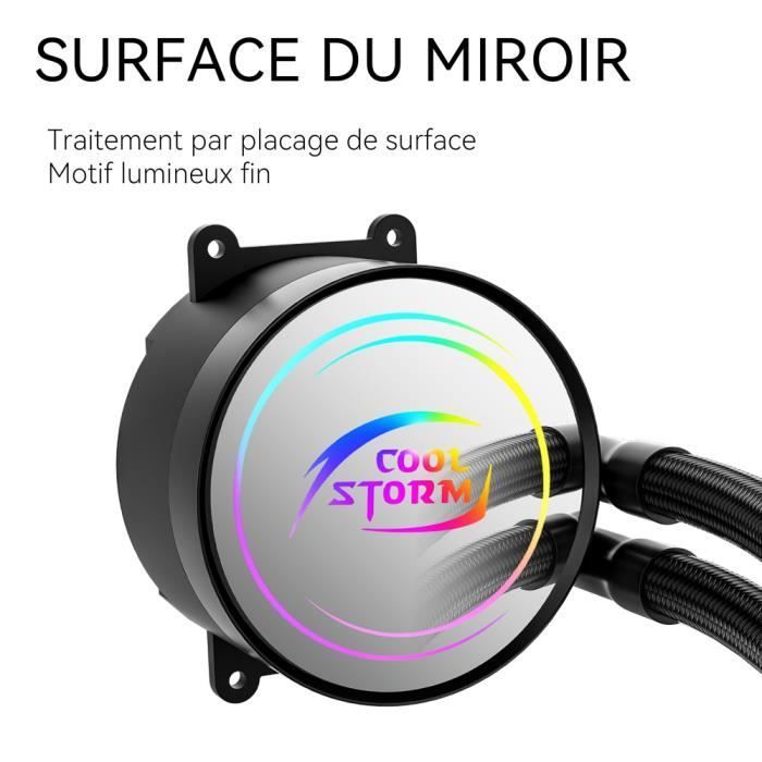 PIMPIMSKY Flüssigkeitskühlungsset für Intel- und AMD-Prozessoren mit 4-Pin-RGB-Lüfter
