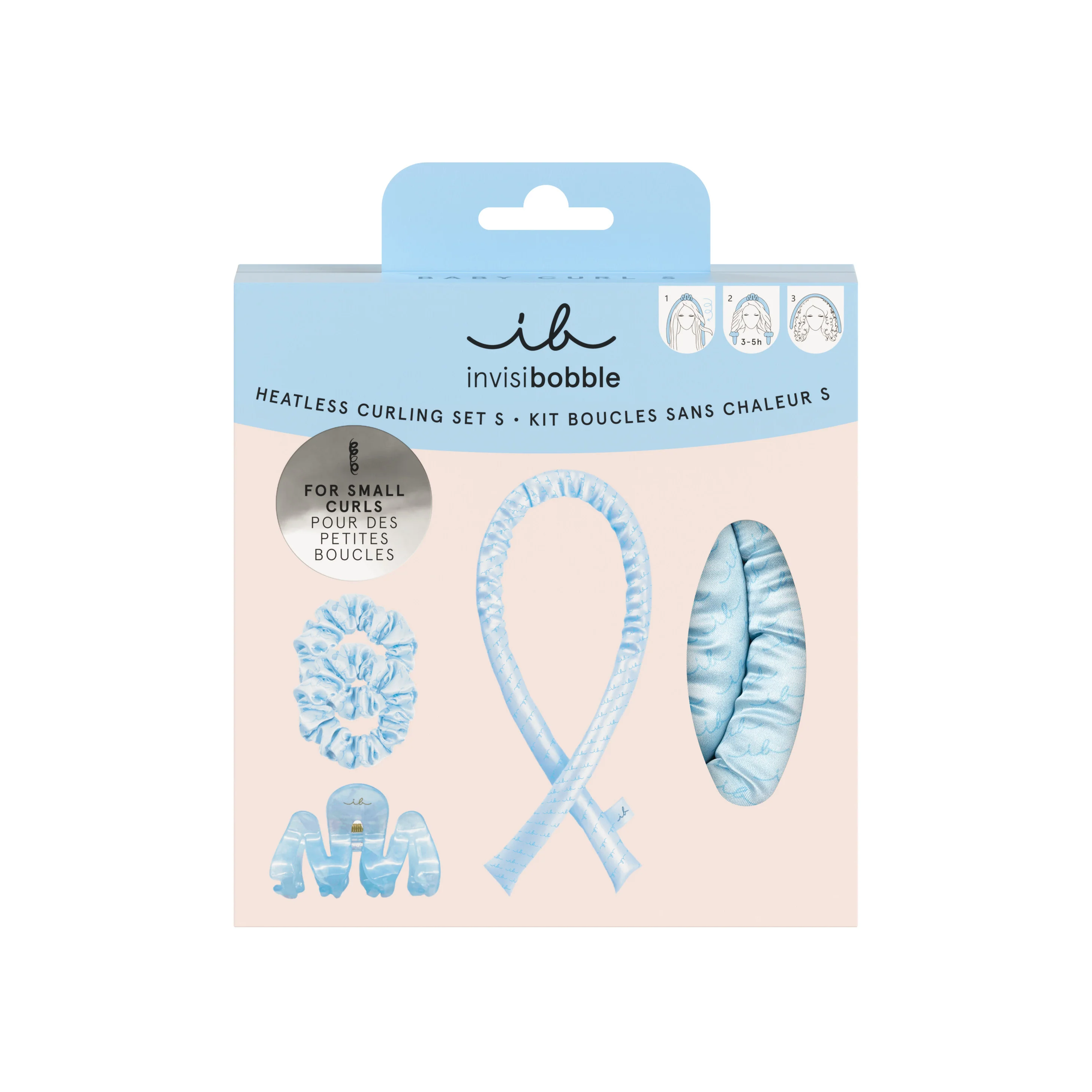 Accessori SET Baby Curl S - Azzurro - Fermagli ed Elastici, Bigodini