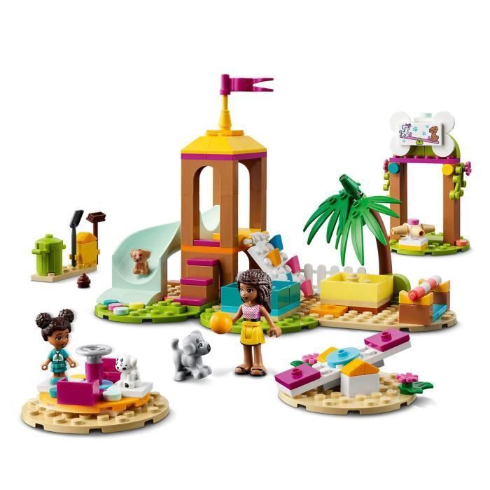 LEGO® 41698 Friends Área de Recreação para Cães, Brinquedo para Crianças a partir de 5 Anos, com Escorregador e Mini Boneca, Ideia de Presente