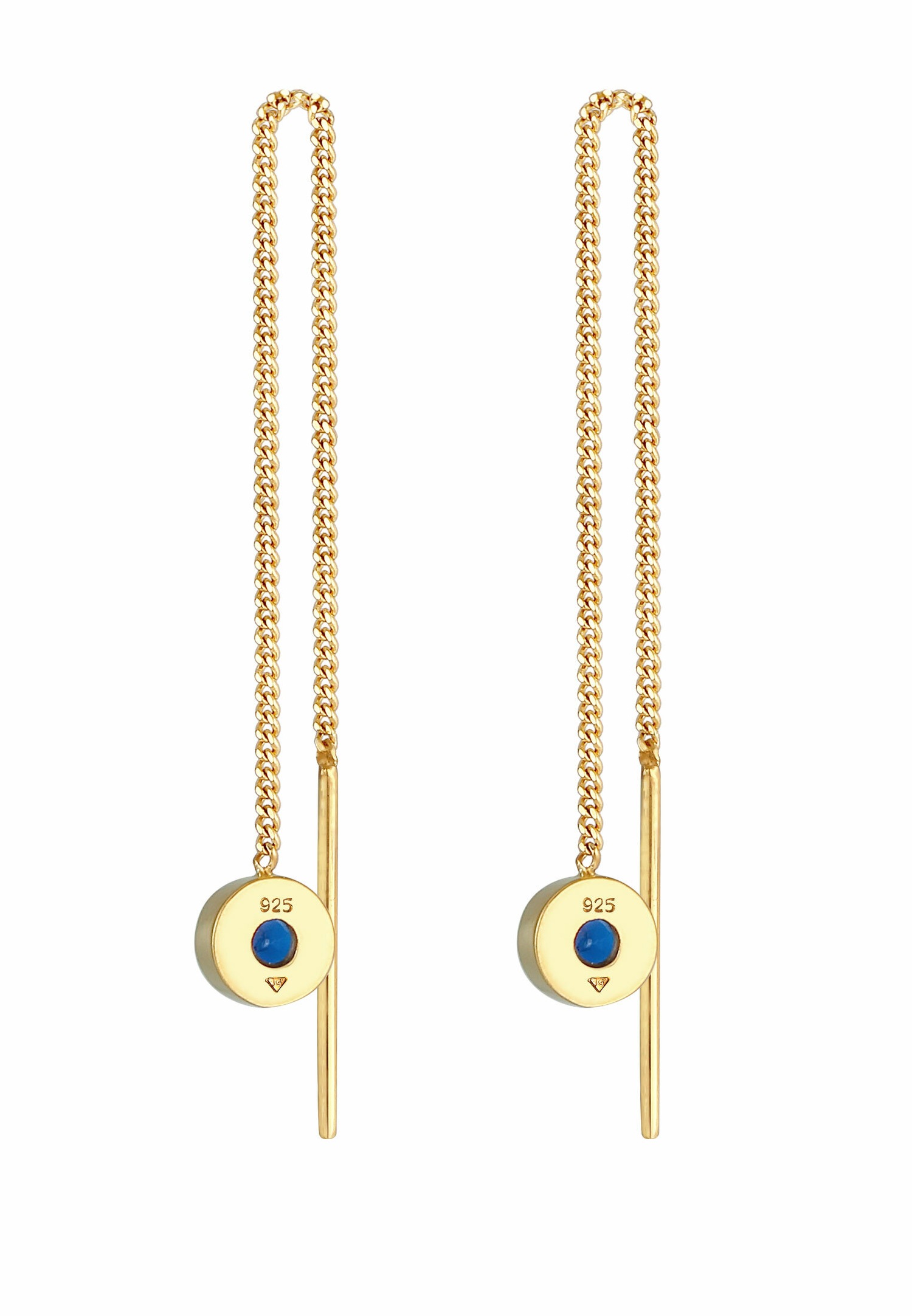 Elli Les dames suivent la tendance élégante avec un saphir synthétique en plaqué or en argent sterling 925