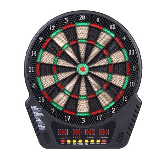Elektronisch dartbord - HOMCOM - Professioneel, 243 verschillende spellen - Zwart