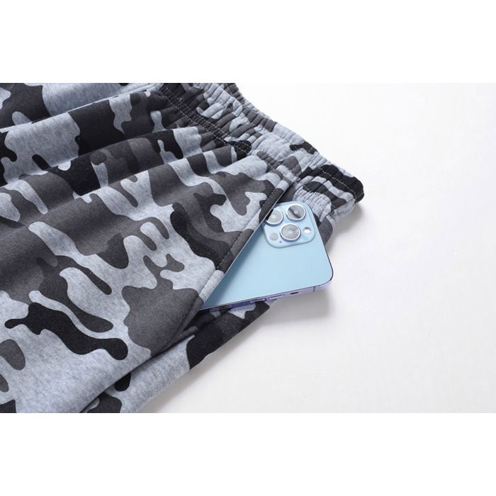 Chándal de dos piezas para hombre con capucha y estampado de camuflaje, para entretiempo, color verde.