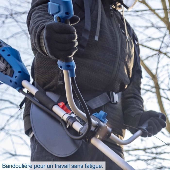 Desbrozadora inalámbrica Scheppach BC-BCH380/40-X SET L2 - Ancho de corte de 38 mm - 2 baterías IXES de 20 V y 4 Ah + Cargador doble