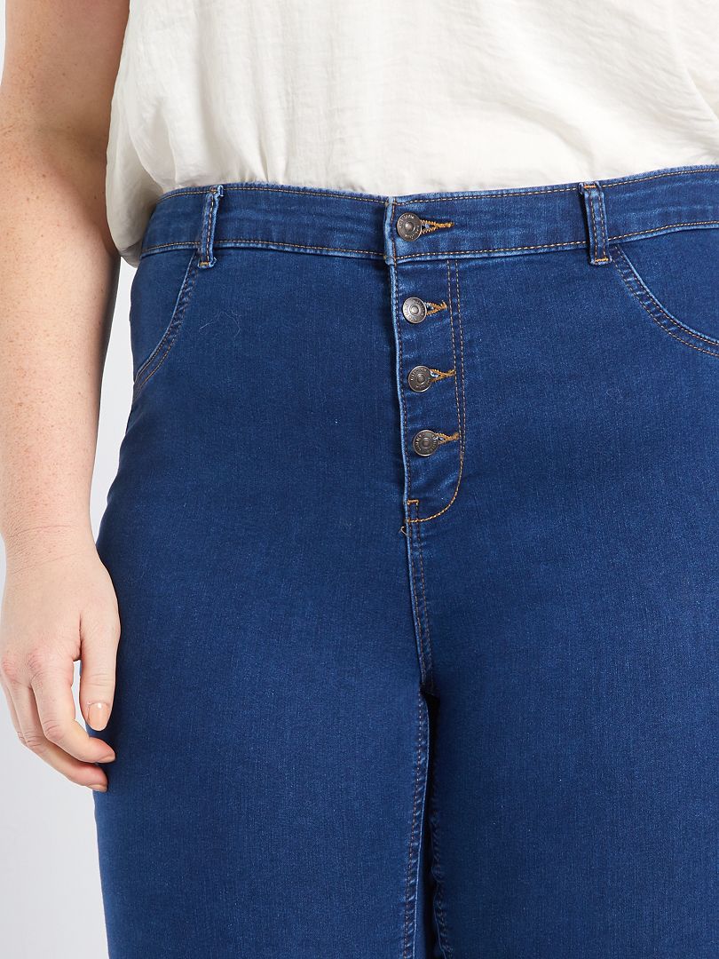 Milieuvriendelijke skinny jeans met hoge taille - BLAUW