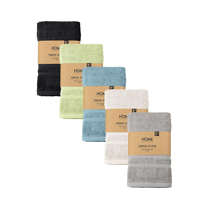 Serviette Villa, lot de 2, 50 x 90 cm, beige foncé