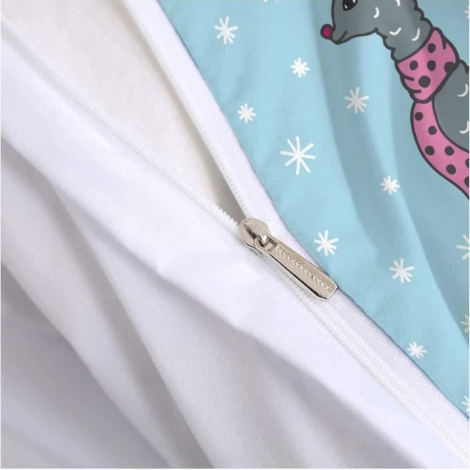 Juego de ropa de cama infantil - Alpaca - Funda nórdica 140x200cm - Microfibra hipoalergénica - 3 piezas