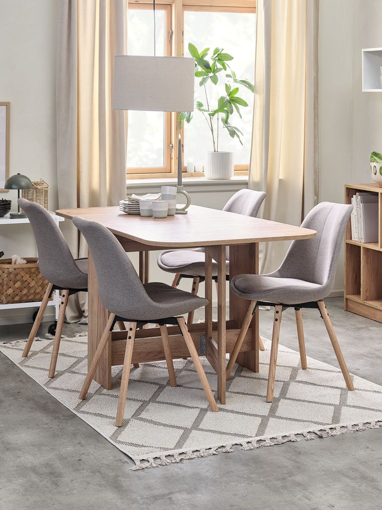 KASTRUP Trpezarijska stolica KASTRUP Sand Fabric/hrast