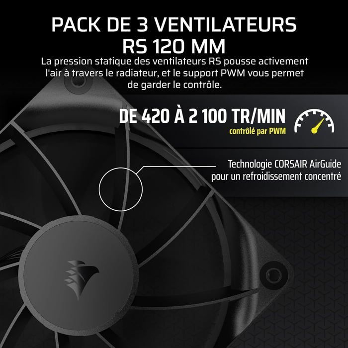 Corsair 360mm CPU Water Cooling with LCD Screen - 5.3cm IPS LCD - Intel LGA 1851/1700 - AMD AM5/AM4
