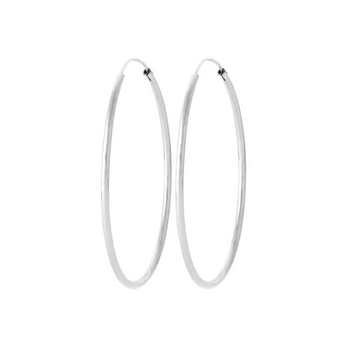 Orecchini a cerchio in argento sterling 925 - Gioielli Bijouxia - 5 cm - Donna - Adulti