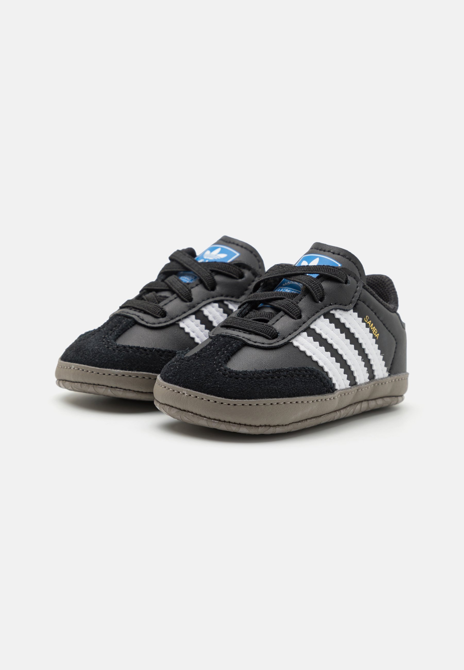 adidas Originals SAMBA KIDS - Premières chaussures - Noir/Blanc/Bleu oiseau