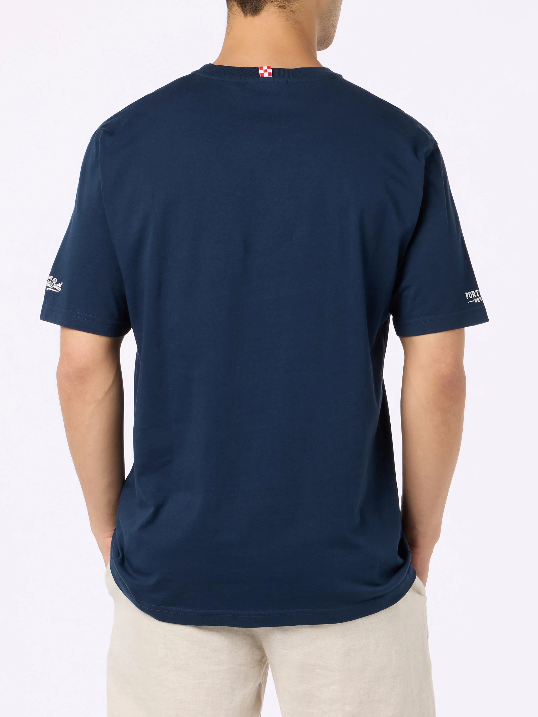 T-shirt da uomo in cotone con stampa piazzata Portofino Bay Martini |